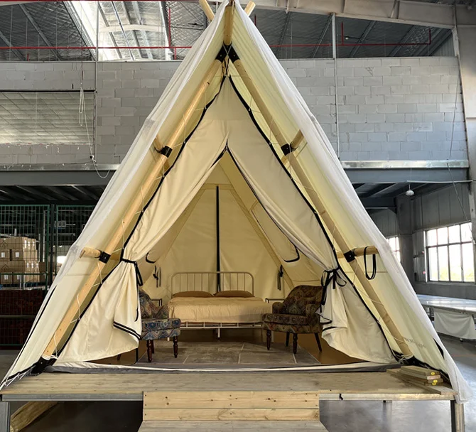 4x5m 3*5m Triangular Tent Accommodation  4 Season Luxury Outdoor Glamping  Tent