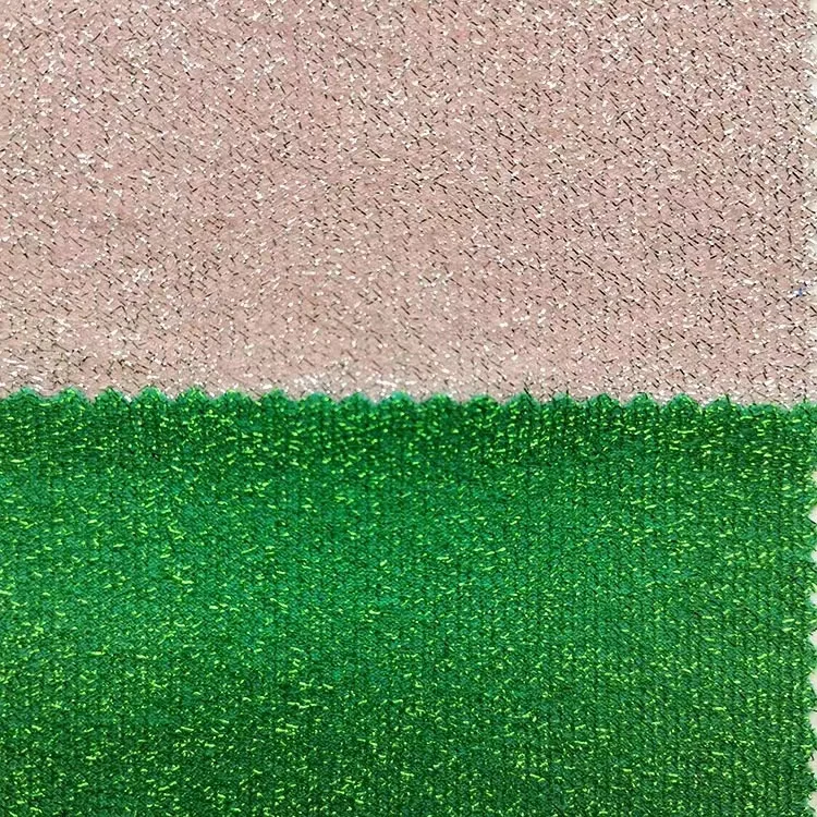 High quality multi color lurex nylon metallic spandex knitted fabric for shiny dress and garments