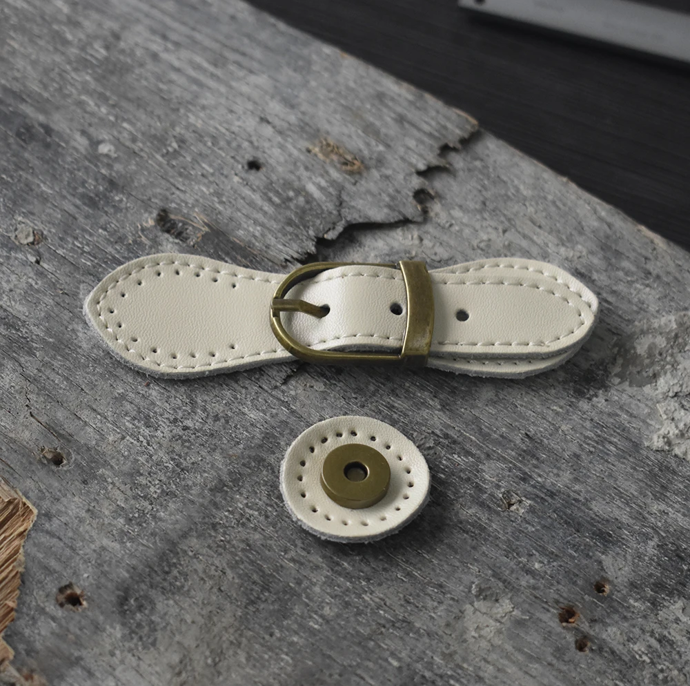Split Leather Magnetic Button Lock Bag Snap Closure Buckle Clasp Replacement DIY Handbag Purse Sewing Accessories