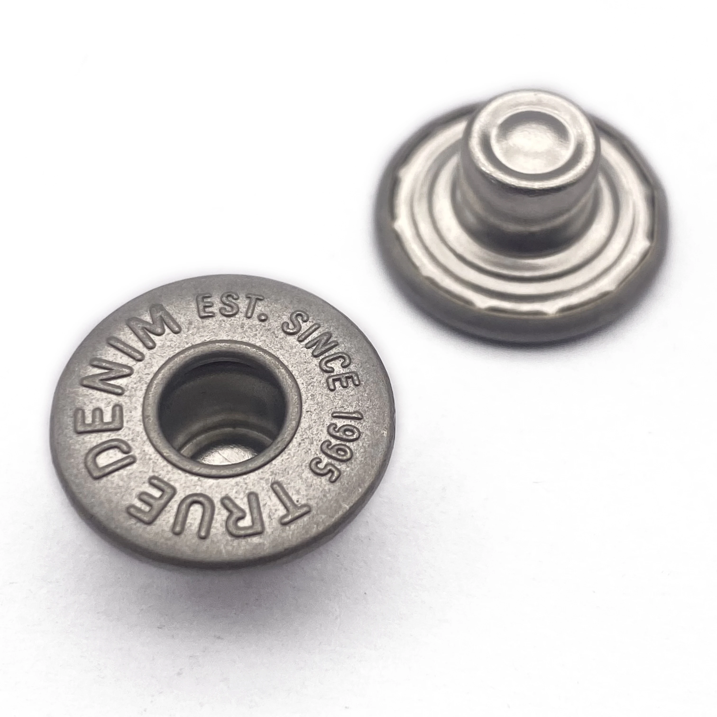 Silver New Branded Fashion Nail Metal Custom metal alloy Jeans Button Rivets For Jacket,jean,garment button