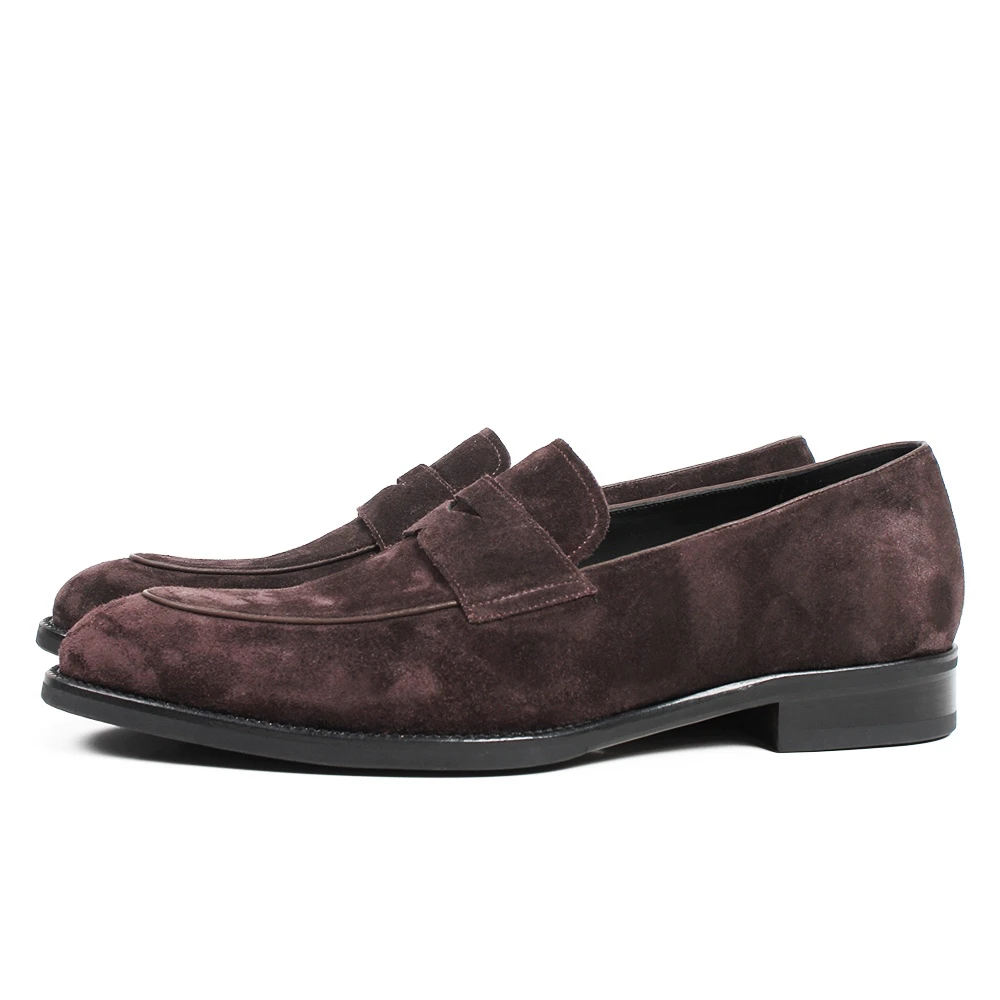 GFMA новые коричневые Лоферы для мужчин обувь ручной работы патина Блэйк повседневная из коровьей замши свадебные Zapato Hombre слипоны на плоской подошве