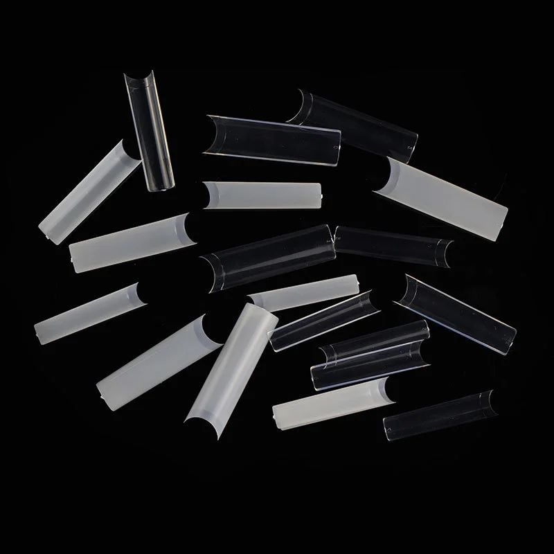 xxl tapered square straight half cover nail tips 500pcs flat no c curve tips for acrylic nails soft gel nail extension tips