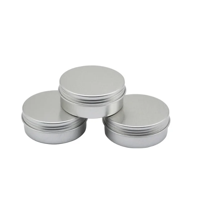 Wholesale Custom Color Metal Cosmetic Hair Gel Packaging jar Container 0.5oz 1oz 2oz 3oz 5oz Aluminum Round Tin Jar