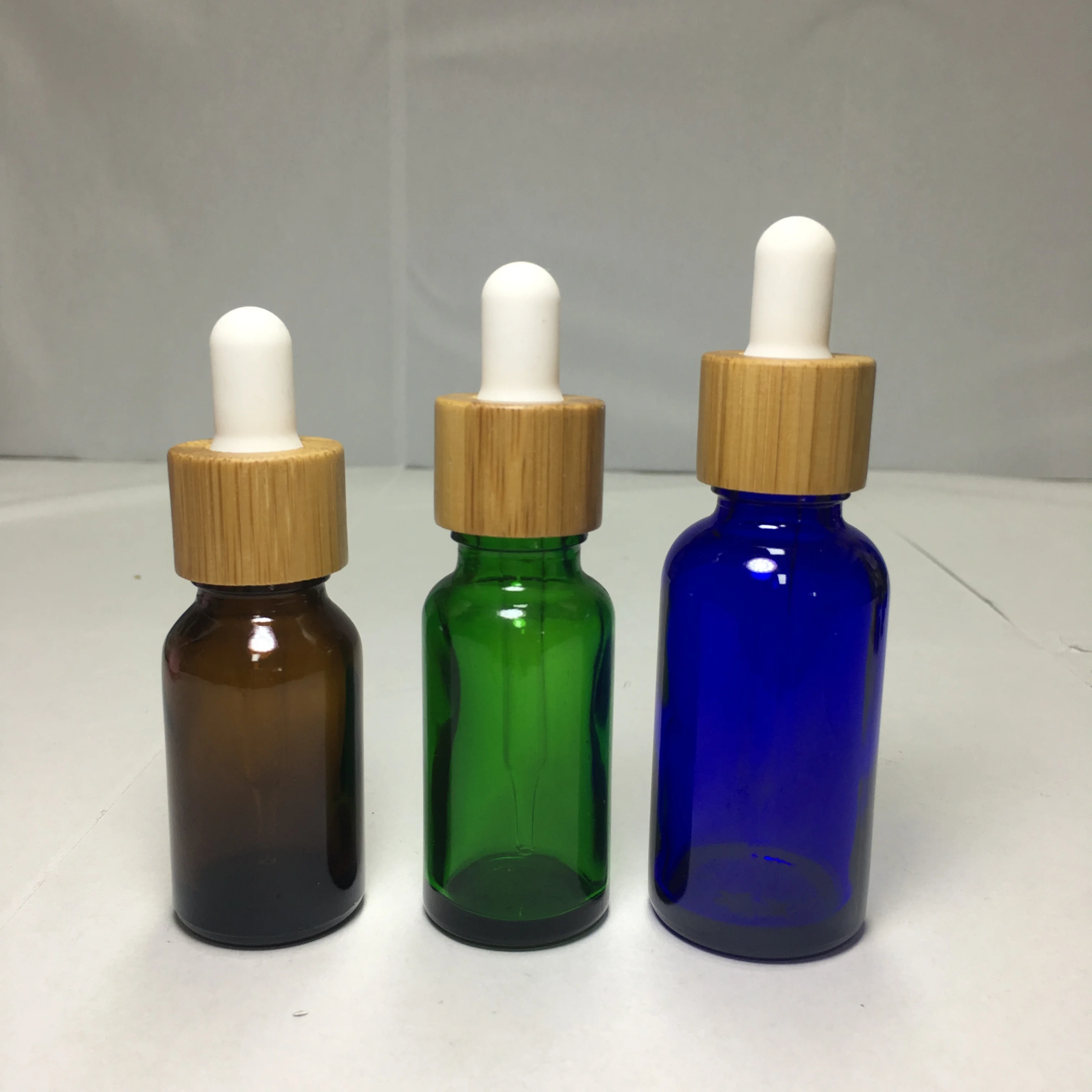 18/410 Bamboo Oil Dropper Lid Cap Glass Bottle with Bamboo Feature Product Genre Lids Bottle Caps & Closures