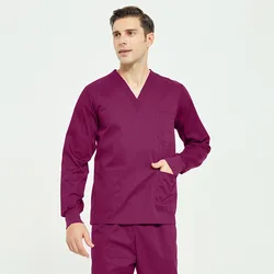 Medical Uniform Factory Doctors V-neck Male Nursing Scrubs Uniform Sets Medical Scrubs Wholesale Men Hospital Uniform Shirts & P