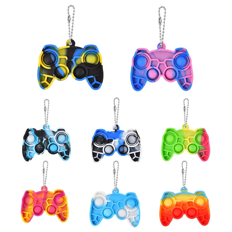 Mini Stress Reliever Push Bubble   Sensory Fidget Toys 2022 New Design Popping Silicone Key Chains toy