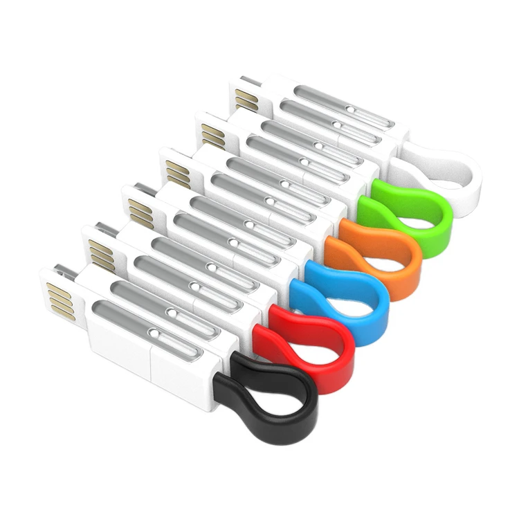 6 в 1 USB-кабель Meganet 14 см брелок для быстрой зарядки телефона зарядного устройства