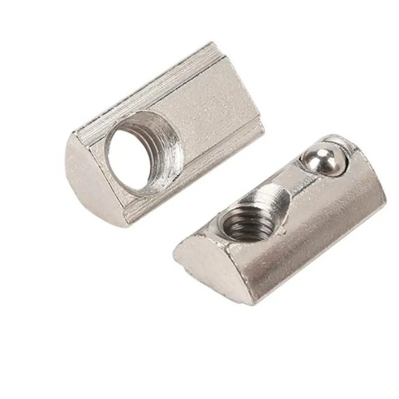 M3 M4 M5 M6 M8 T Spring Nut Half Round Elasticity Spring Nut Block for 2020 3030 4040 4545 Aluminium Profile