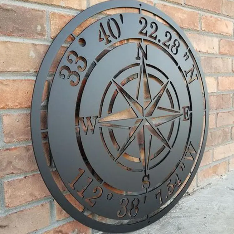 OEM Custom Laser Cutting Mirror Polished 1mm Stainless Steel Circle Christmas Metal Ornaments