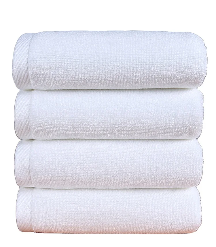 Cotton 32/2s white hotel hand towels