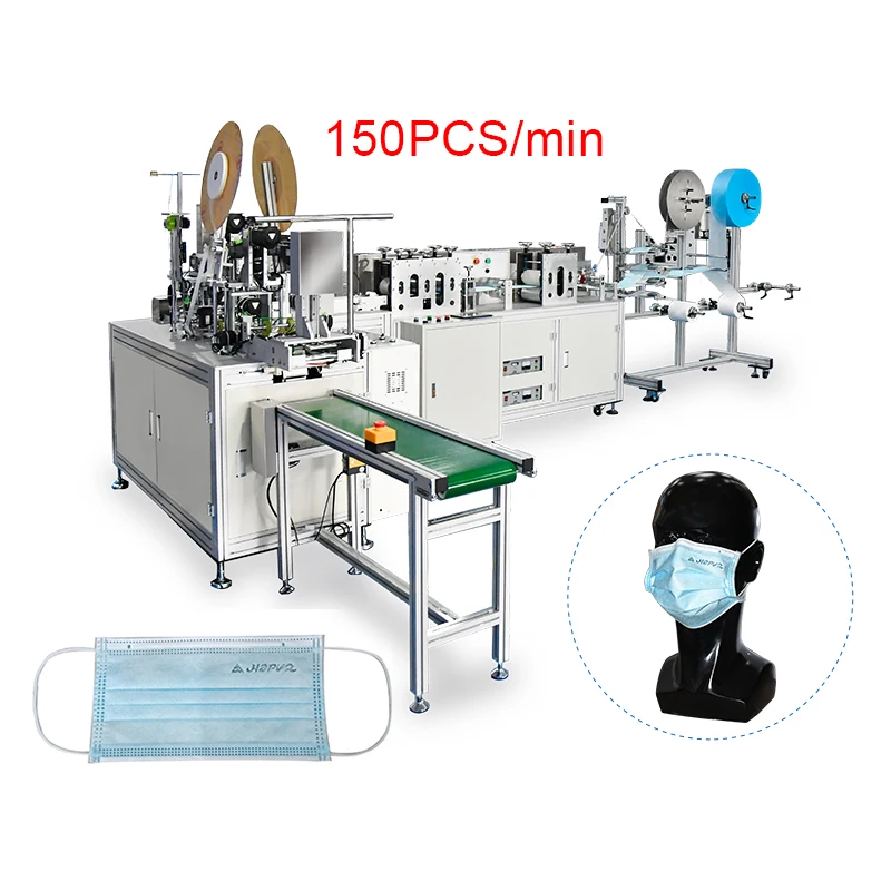 Automatic Surgical Medical Inner Ear Loop Face Mask Making Machine with Turnover Function