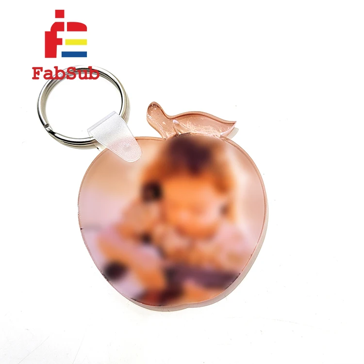 Multi Shape Acrylic Sublimation keychain Blank Key Chain Square Heart Round Bone Sublimation Keychains