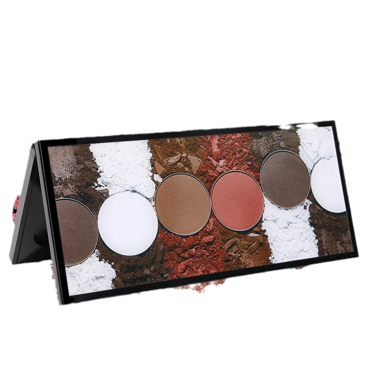 Custom wholesale 4 colors multichrome vegan makeup blue pink brown eye shadow palette private label