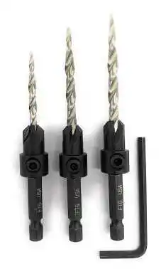 2021 factory Woodworking hss Drill Bits 7/32 with Countersink hex shank taper point