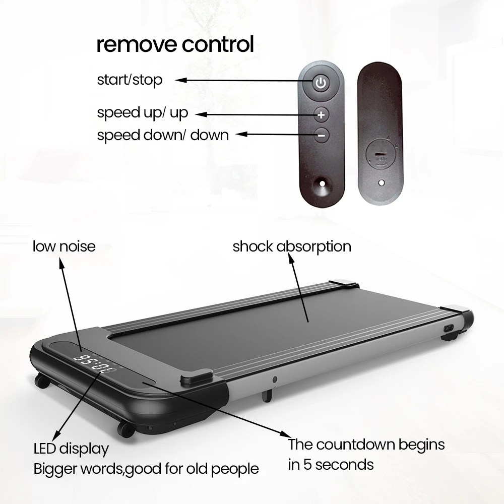 Hot Sales Electric Treadmill Exercise Machine Sport Foldable Smart Slim Walking Pad Fitness Gym Treadmills