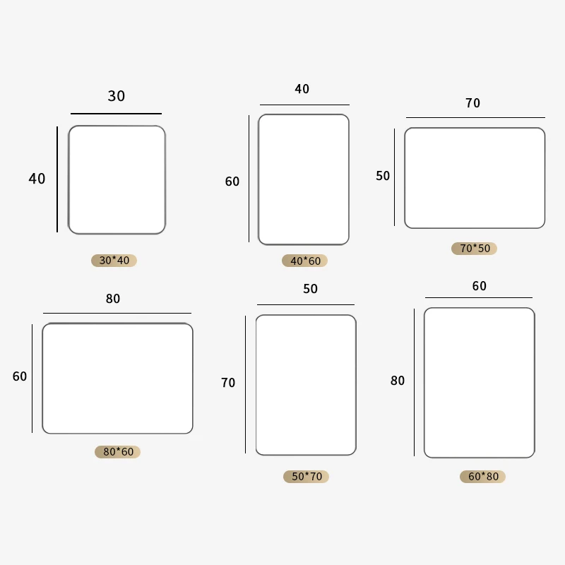 2022 Aluminium Alloy Metal Framed mirror Wall Mounted mirror decorative modern compact mirror square