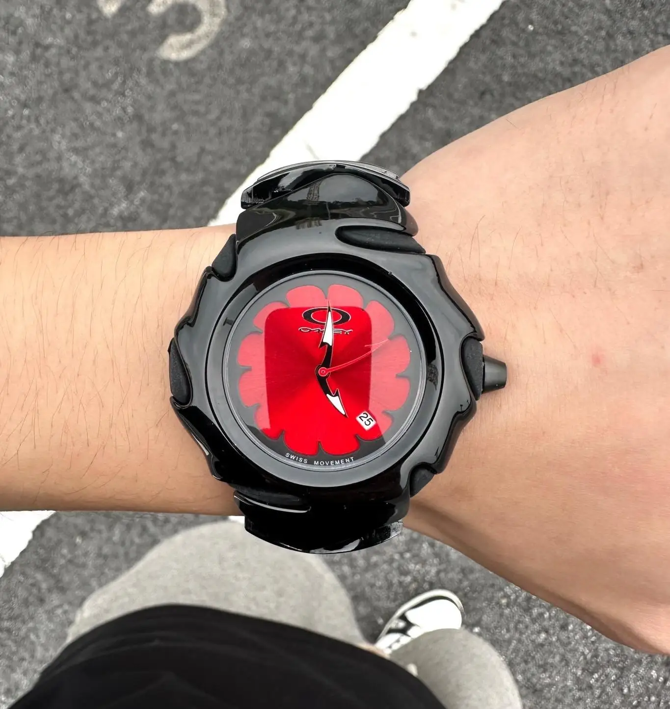 hige quality blade Metal Watch  A must-have trend watch for future style rappers Blue blade oakly watch