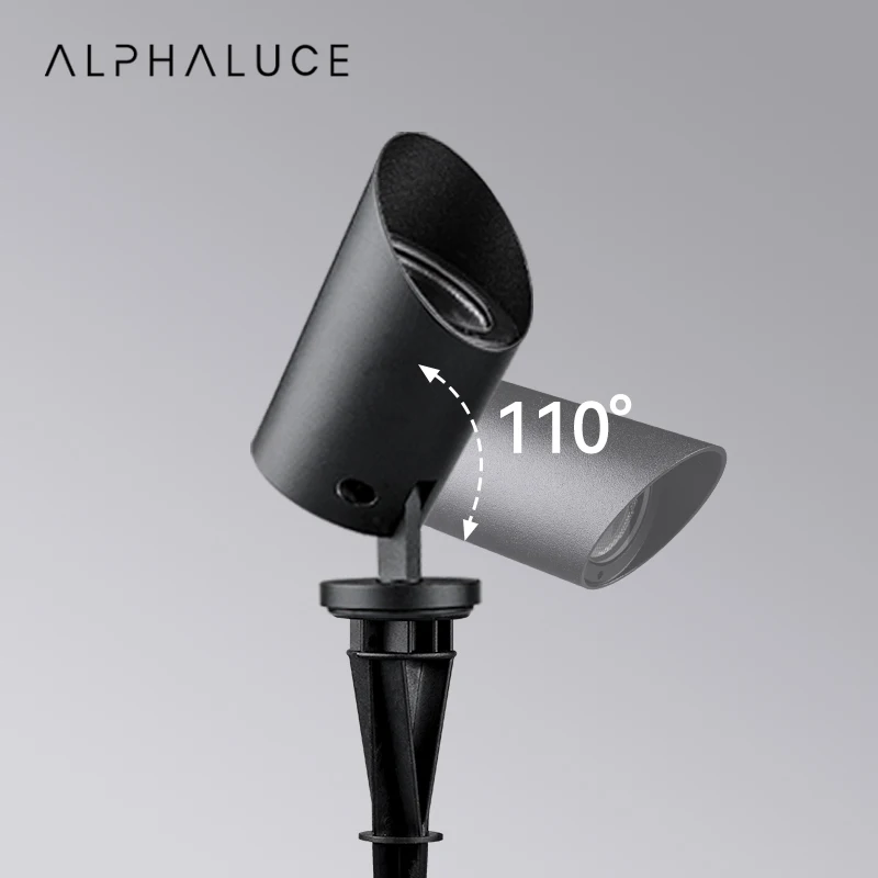 Outdoor 13W Ground Lighting Black Square Adjustable Angle Up Down Light Spot Garden Led Spike Light