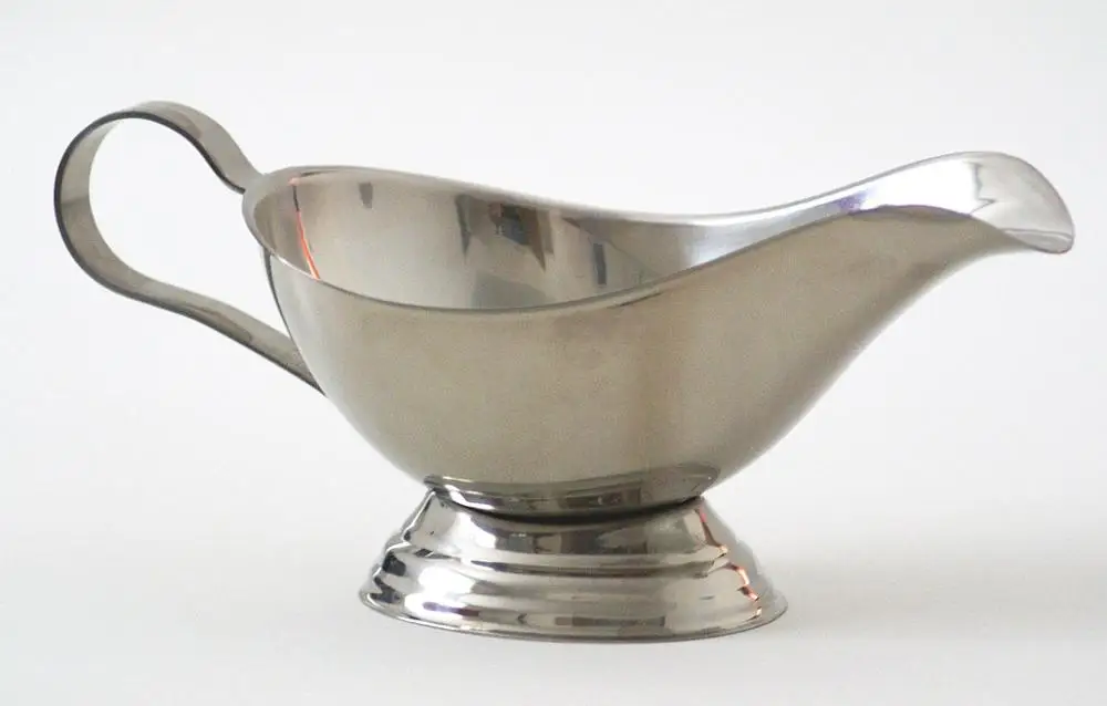 Gravy Boat- Stainless Steel Footed Gravy Boat