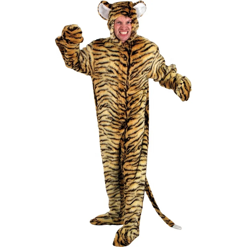 Funtoys cosplay customized brown muscle tiger animal cartoon mascot sexy tiger costumes for women