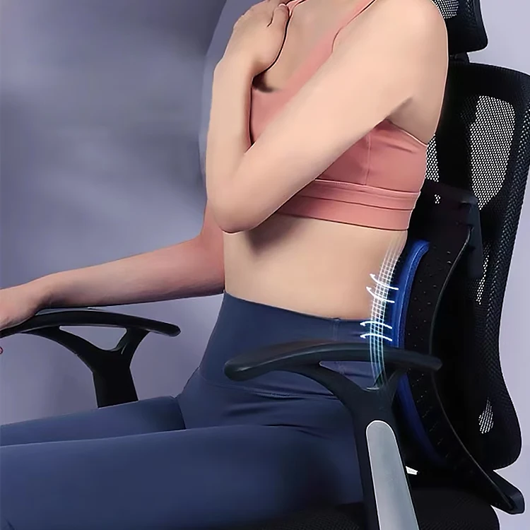 Factory price magnet point private logo back pain stepless lumbar traction back massager stretcher support