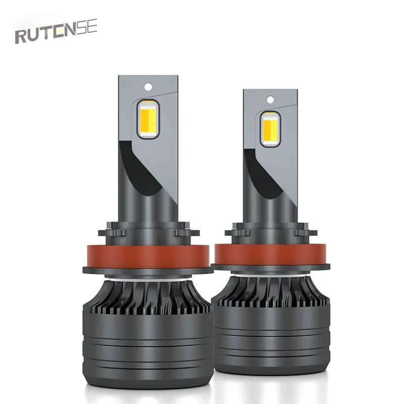 RUTENSE High power universal led lights bulb 4300k 3000k 6000k car gold yellow driving led headlight bulbs auto lighting system