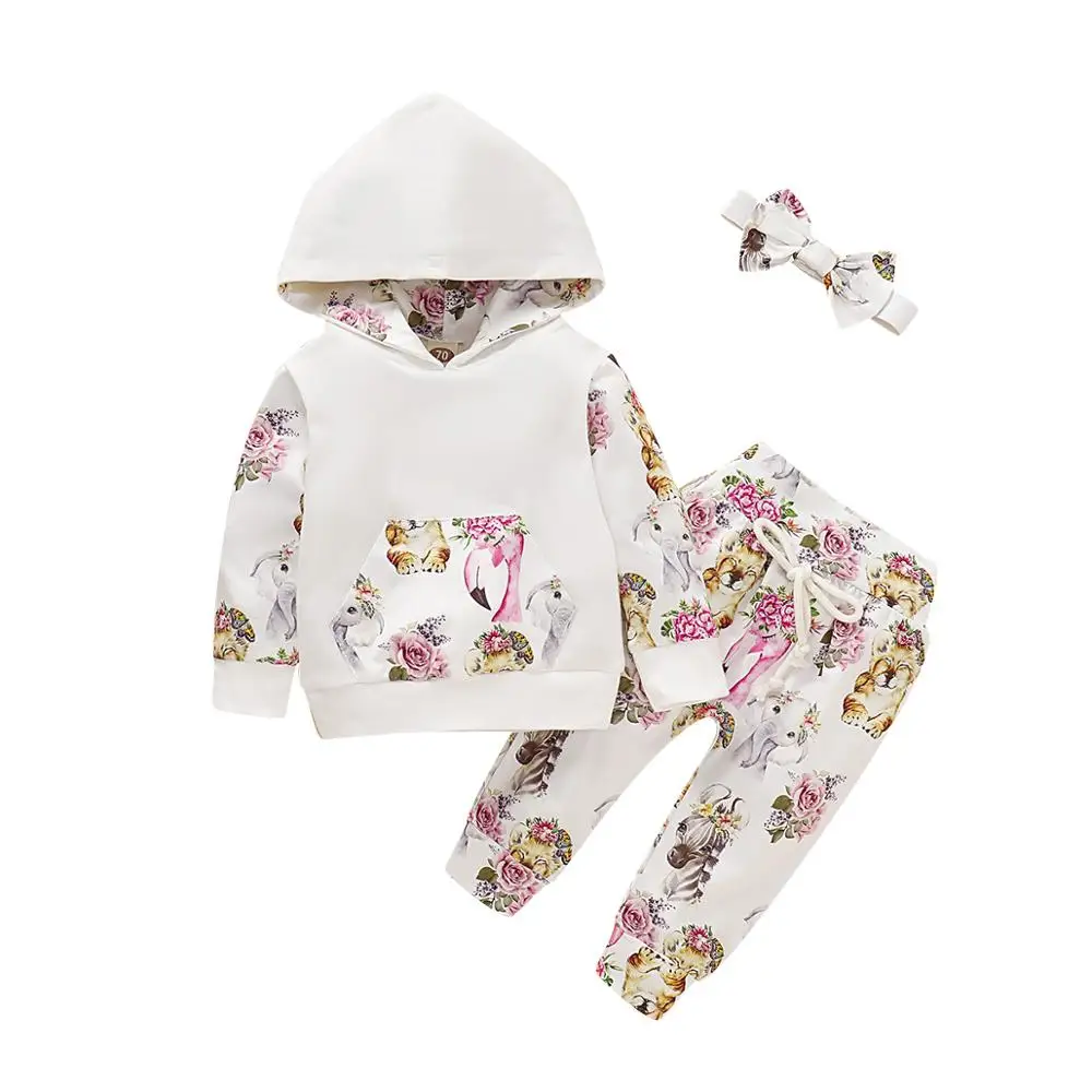 
Boys and girls white floral summer clothing kids wears children clothes set with bowtie 