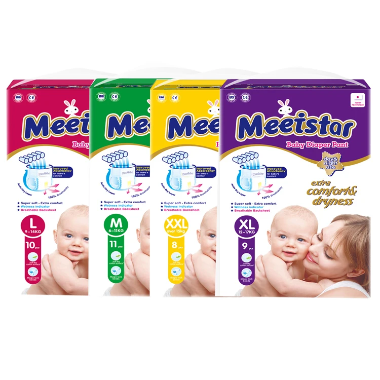 Ultra-thin soft and breathable Non-allergic baby diaper pants Low minimum order quantity Free samples available for all sizes