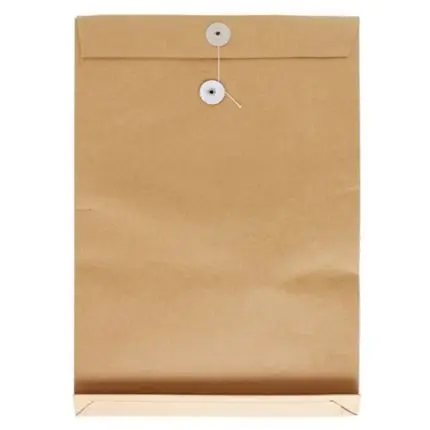 reusable kraft tie button string closure envelopes for shirts stationery. cards ,files.small things