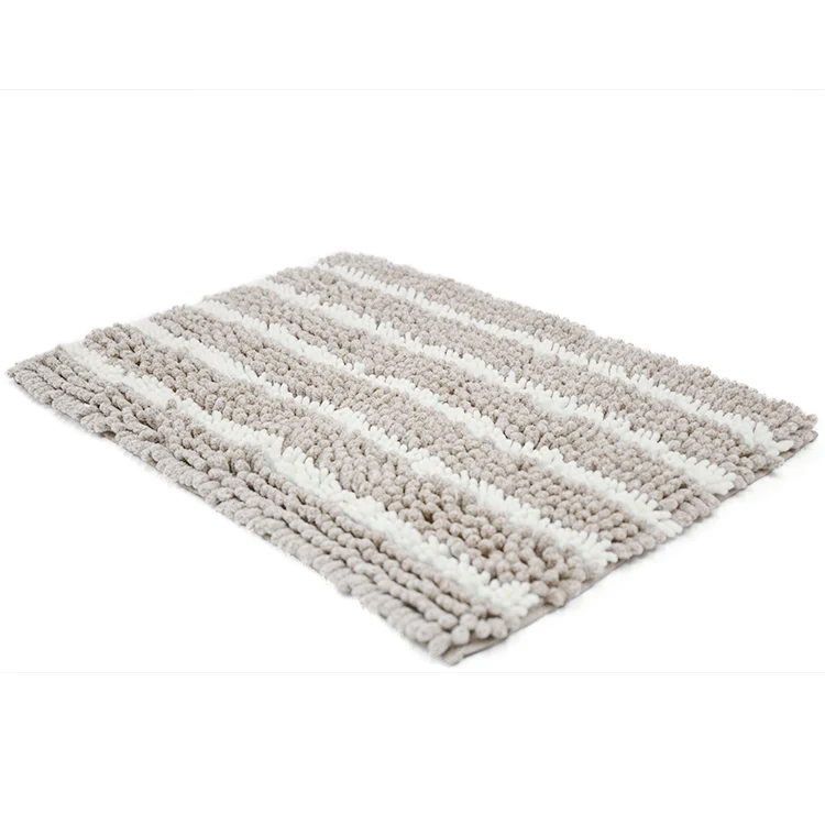 
100% polyester microfiber chenille rug bathroom carpets non slip chenille bath mats 
