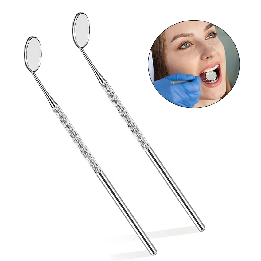 Drop shipping Hot Sell Stainless Steel Dental Instruments Long Dentist Mouth Mirror