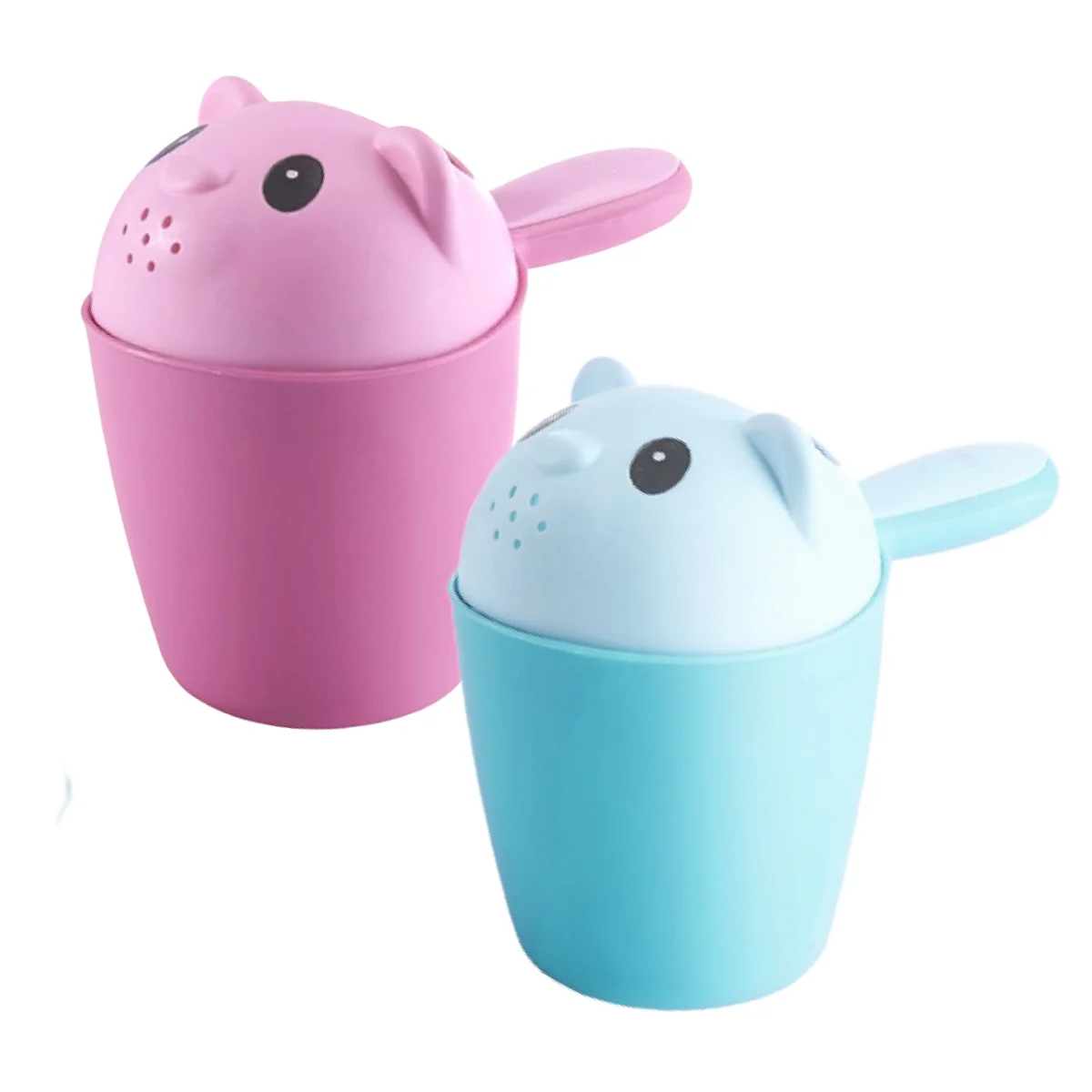 Child Wash Hair Shower Products Tubs Plastic Baby Shampoo Rinse Cups Kids Water Bath Nozzles Cute Cartoon Baby Bath Cup