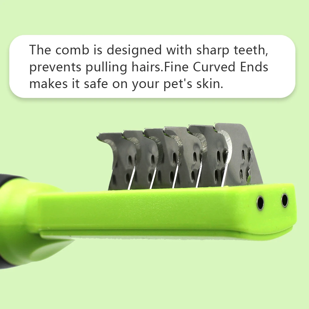 Six Sharp Blades Pet Dog Cat Dematting Knots Cutting Comb