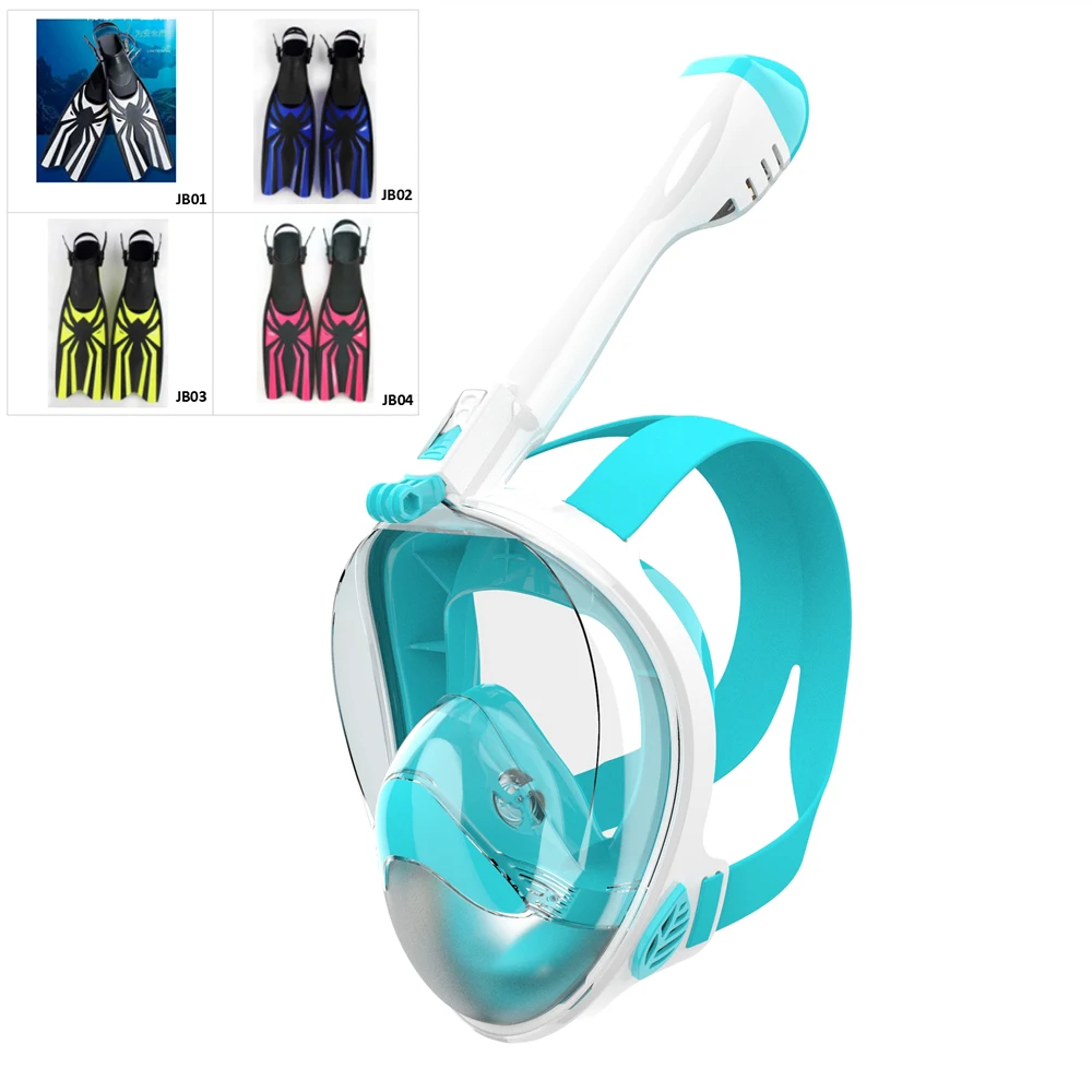
Hot Sell In Amazon,Full Face Snorkel Mask Set, Pro Ear Scuba Diving Mask And Cheap Price Of Scuba Diving Flippers 