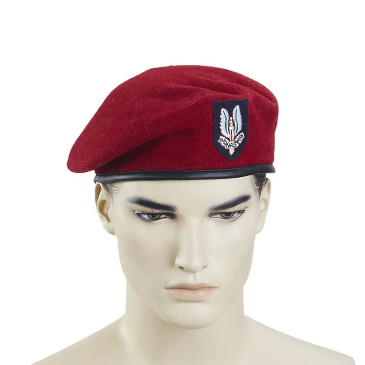 wholesale fashion customized security 100% wool hats security peacekeeping berets for Men