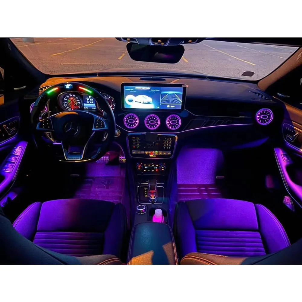 New Hot Sale Car Ambient Light System Upgrade 12 Color Led Car Interior Decor Atmosphere Light For Mercedes W117 W156 W176 W246
