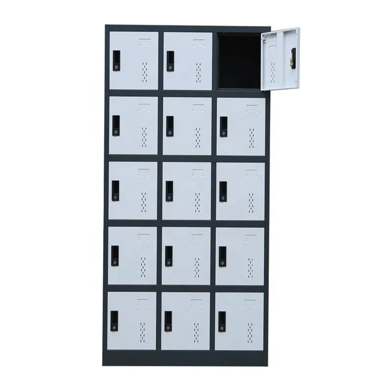 Cheap Factory Price 15 Door Metallic Gate Gym School Steel Lockers