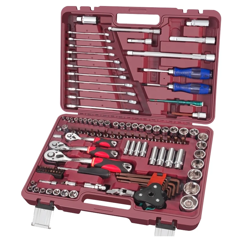 factory wholesale SRUNV 121 PCS Hand Tool Chest Mechanics Handing Tool Set With Tools for auto repair