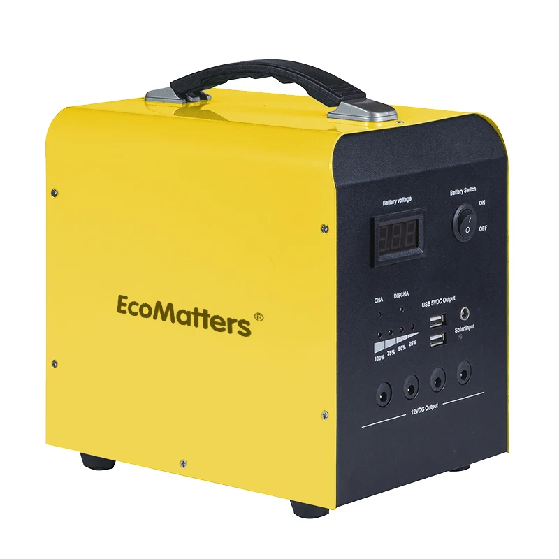 EcaMatters 20W 30W 50W 100W mini solar home kits with 5W led bulbs