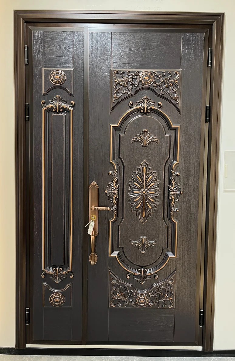 high quialty cast aluminum entry security doors in black front door pivot entrance main house doors all types