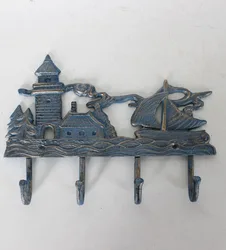 Antique octopus shaped metal hose holder for garden decoration