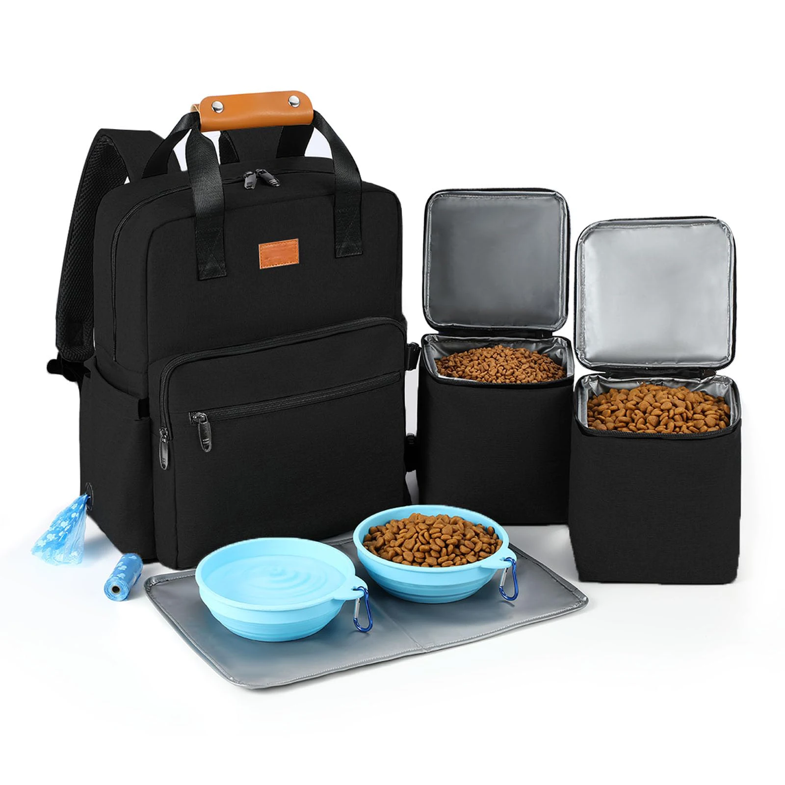 Dog Travel Bag Weekend Pet Travel bag Set for Dog and Cat Airline Approved Tote Multi-Function Dog Bags for Traveling