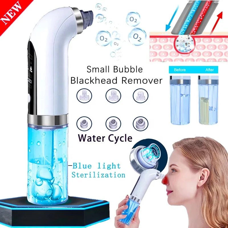 Acne Pimple Removal Small Bubble Blackhead Remover Instrument Electric Water Circle Facial Pore Cleaner