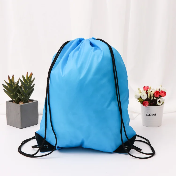 Spot wholesale fashion drawstring backpack bag Polyester Bundle Pocket drawstring backpack with logo