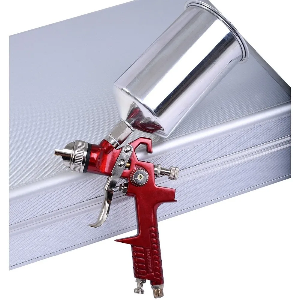 3pcs HVLP Spray Gun Mini Air Paint Guns Airbrush Kit Detail Basecoat Car Primer Clearcoat  Case