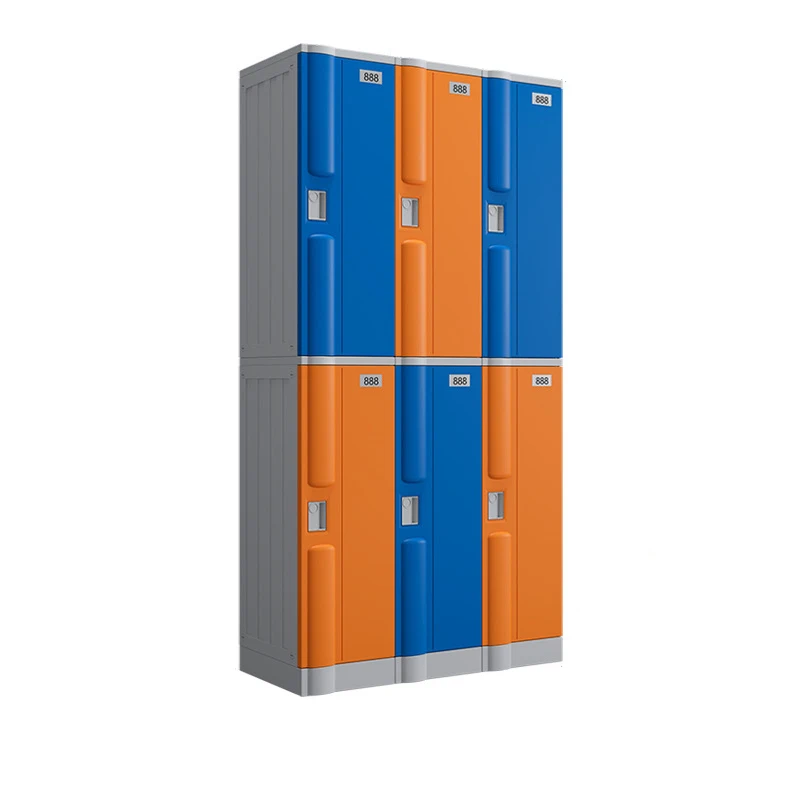 Hot selling 6-door storage cabinets, school ABS storage cabinets, gym wardrobes, employee gym plastic storage cabinets