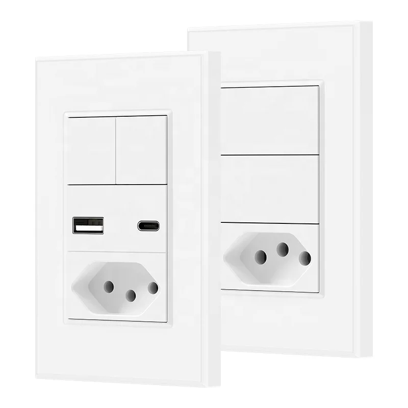 Бразильская Кнопка WiFi выключатель света Smart ZigBee WiFi переключатель ZigBee WiFi розетка умный выключатель умная розетка