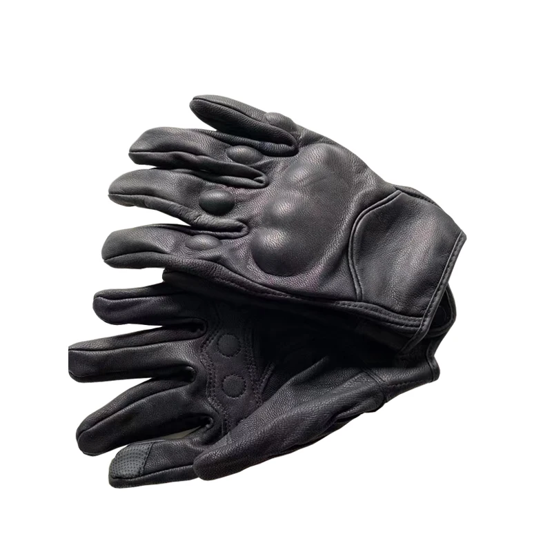 newest Women Retro Leather Motorcycle Riding Gloves Touch Screen Motocross Racing Gloves Bike Bicycle Off road Gloves