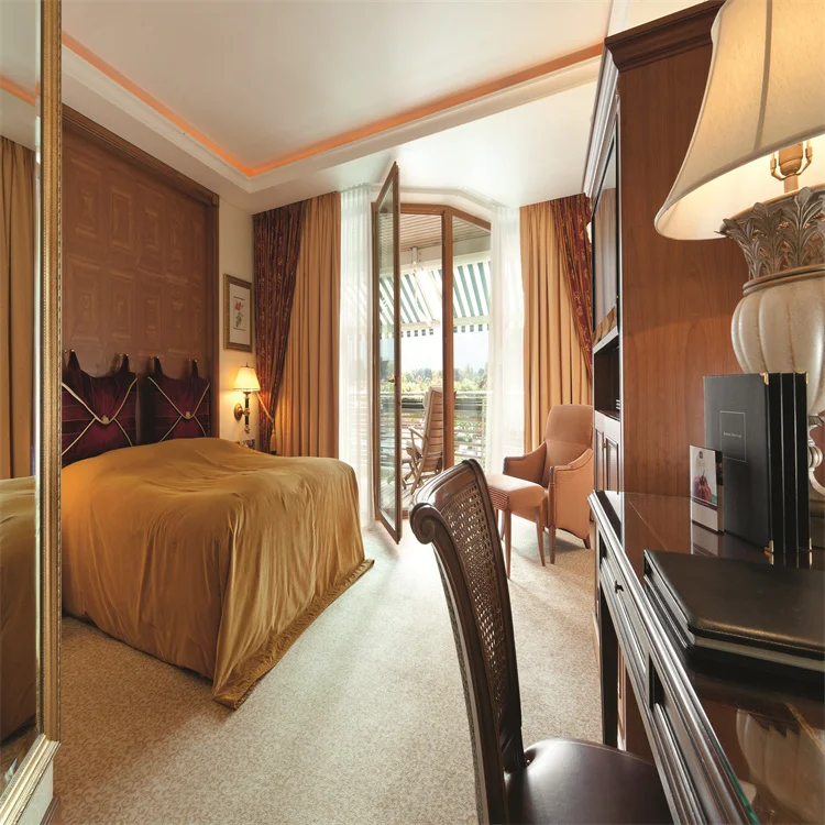 Bedroom Furniture Set Luxury Style Hotel Project Walnut Solid Wood American Delta Hotel Furniture Set