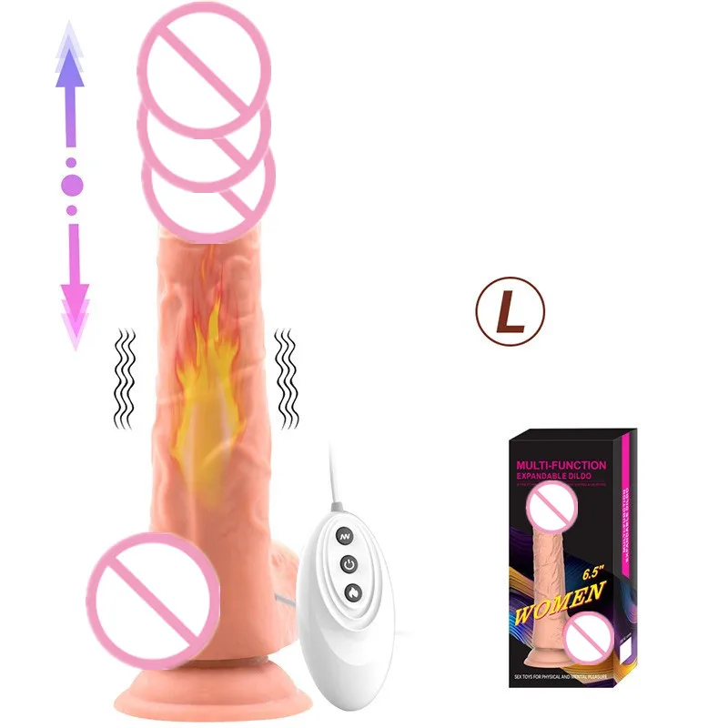 USB Rechargeable Thrusting Vibrating Realistic Dildo With Strong Suction Base Penis Sex Toy